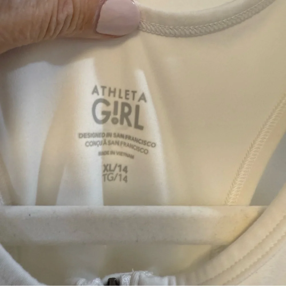 ATHLETA Girl White Swing Dress Size L/14